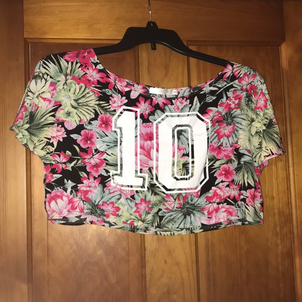 LF Millau cropped floral tee